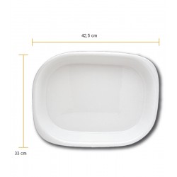 Forma 42,5cm Comprimento Por 33cm 5 Litros Refratário Funda Porcelana Germer